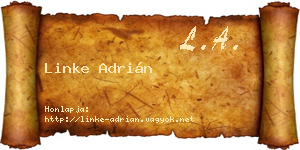 Linke Adrián névjegykártya